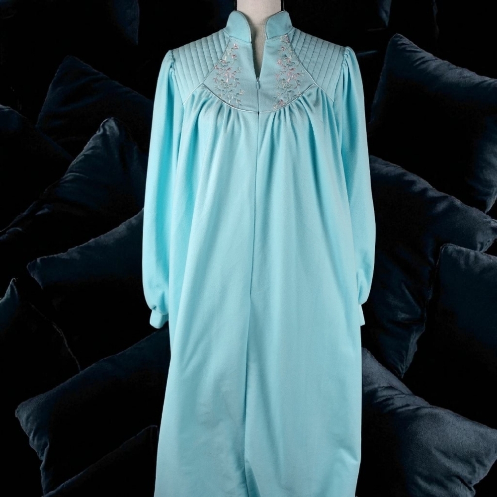 vtg gilligan o'malley Victorian Granny nightgown Robe 12-14 USA 1970s